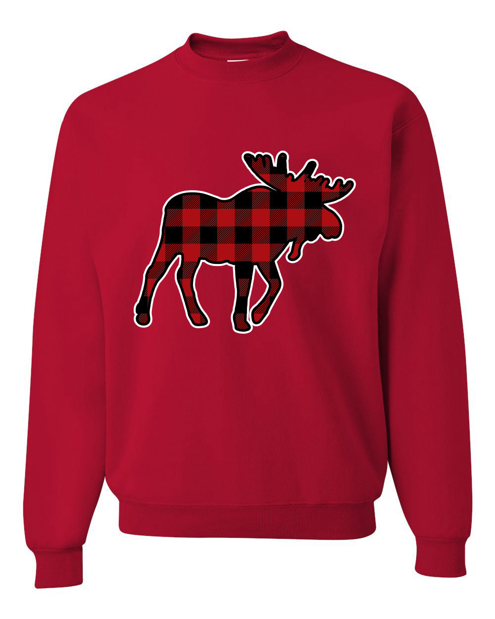 Plaid Buck  Unisex Crewneck Sweatshirt