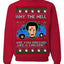 Why the Hell are You Dressed Like a Chicken? Funny Movie Ugly Christmas Sweater Crewneck Sweatshirt
