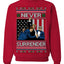 Never Surrender Pro Donald Trump Fight Fist Pump 2024 Ugly Christmas Sweater Crewneck Sweatshirt