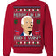 Merry Uh Did I Win? Funny Confused Joe Biden Election 2024 Ugly Christmas Sweater Crewneck Sweatshirt