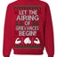Let The Airing Of Grievances Begin Funny Tv Sitcom Festivus Ugly Christmas Sweater Crewneck Sweatshirt