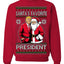 Santa's Favorite President Red Suit Trump Ugly Christmas Sweater Crewneck Sweatshirt