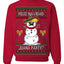 Feliz Navidad Juana Party Funny Spanish Drinking Cerveza Ugly Christmas Sweater Crewneck Sweatshirt