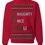 Naughty Nice Italian Funny Italians Italy Colors Ugly Christmas Sweater Crewneck Sweatshirt