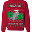 Trashin Through the Snow Funny Trash Panda Raccoon Meme Ugly Christmas Sweater Crewneck Sweatshirt