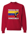 Freedom For Venezuelan Raised Fist Sweater, Unisex Crewneck Sweatshirts