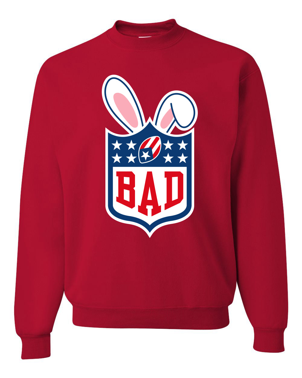 Bunny Bowl Football BAD Parody Sweater, Unisex Crewneck Sweatshirts