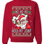 Ho Ho Ho Hold My Joint Weed Santa Smoking Ugly Christmas Sweater Unisex Crewneck Graphic Sweatshirt