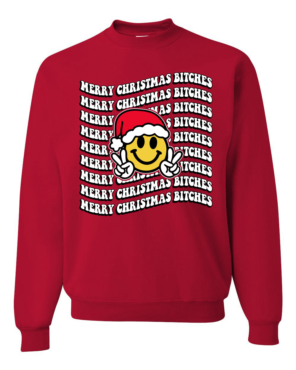 Merry Christmas Bitches Christmas Sweater Unisex Crewneck Sweatshirt