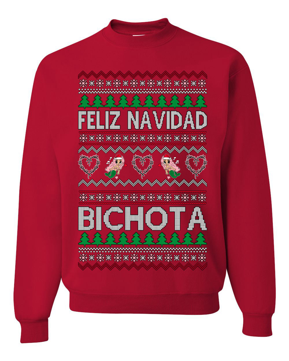 Feliz Navidad Bichota Ugly Christmas Sweater Unisex Crewneck Sweatshirt