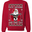 F Around And Find Out Santa Ugly Christmas Sweater Unisex Crewneck Sweatshirt