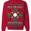 Deck the Halls with Bocce Balls, Funny Classic Italy Italian Sports Ugly Christmas Sweater Crewneck Sweatshirts