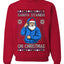 Santa Stands On Christmas, Unisex Ugly Christmas Sweater, Crewneck Sweatshirts