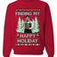 Finding My Happy Holiday, Unisex Ugly Christmas Sweater, Crewneck Sweatshirts