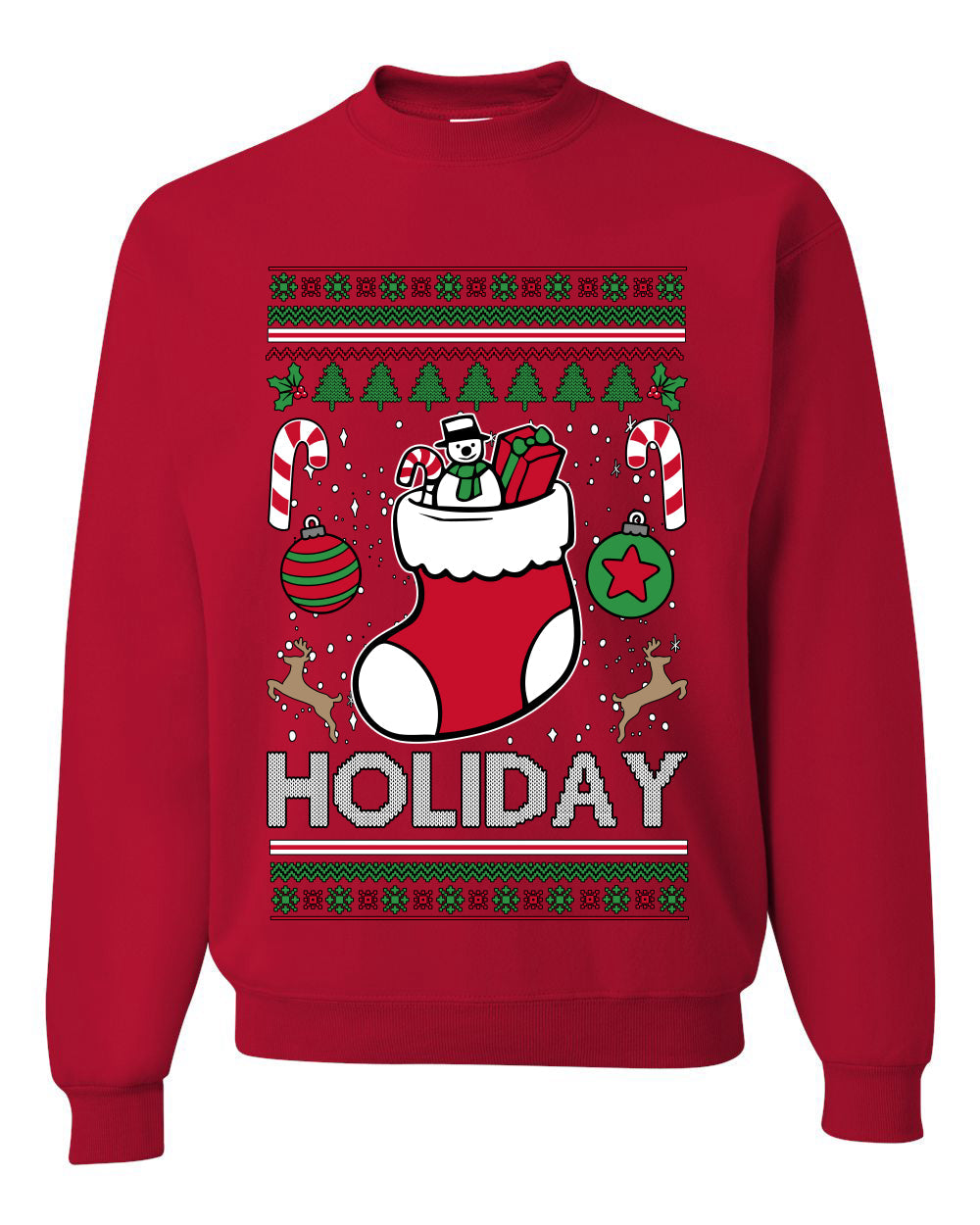Holiday, Unisex Ugly Christmas Sweater, Crewneck Sweatshirts