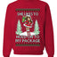 Hold My Package, Funny Unisex Ugly Christmas Crewneck Sweatshirts