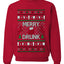 Merry Drunk, Unisex Ugly Christmas Sweater Crewneck Sweatshirts