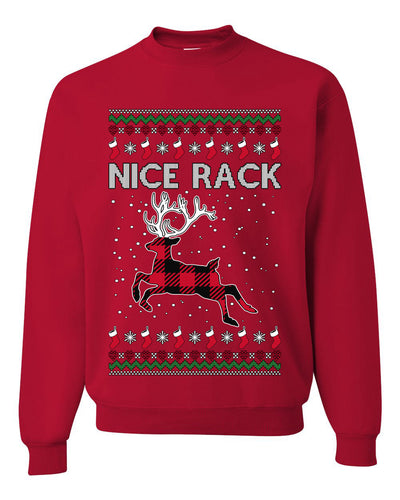 Nice Rack Well Hung, Unisex Ugly Christmas Sweater, Crewneck Sweatshirts