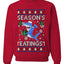 Season's Eatings Shark, Unisex Ugly Christmas Sweater Crewneck Sweatshirts