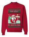 Ask Your Mom About My North Pole Naughty Santa, Unisex Ugly Christmas Sweater, Crewneck Sweatshirts