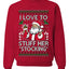 I Love To Stuff Her Stocking, Unisex Ugly Christmas Sweater, Crewneck Sweatshirts