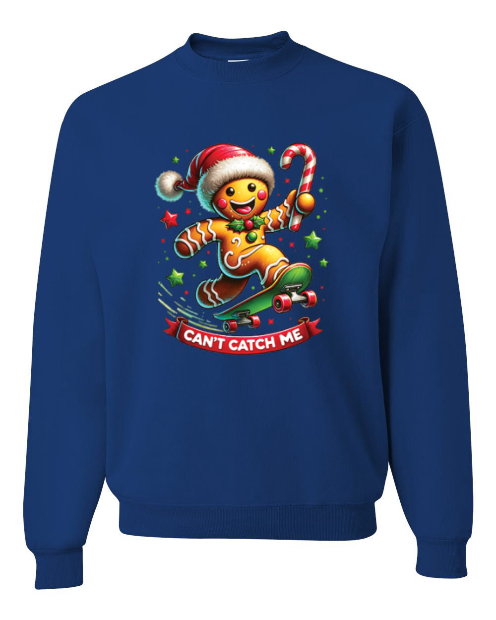 Can't Catch Me, Gingerbread Christmas Design, Unisex Christmas Sweater, Crewneck Sweatshirts