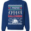 I Prefer Halloween Dancing Skeletons Ugly Christmas Sweater Unisex Crewneck Sweatshirt