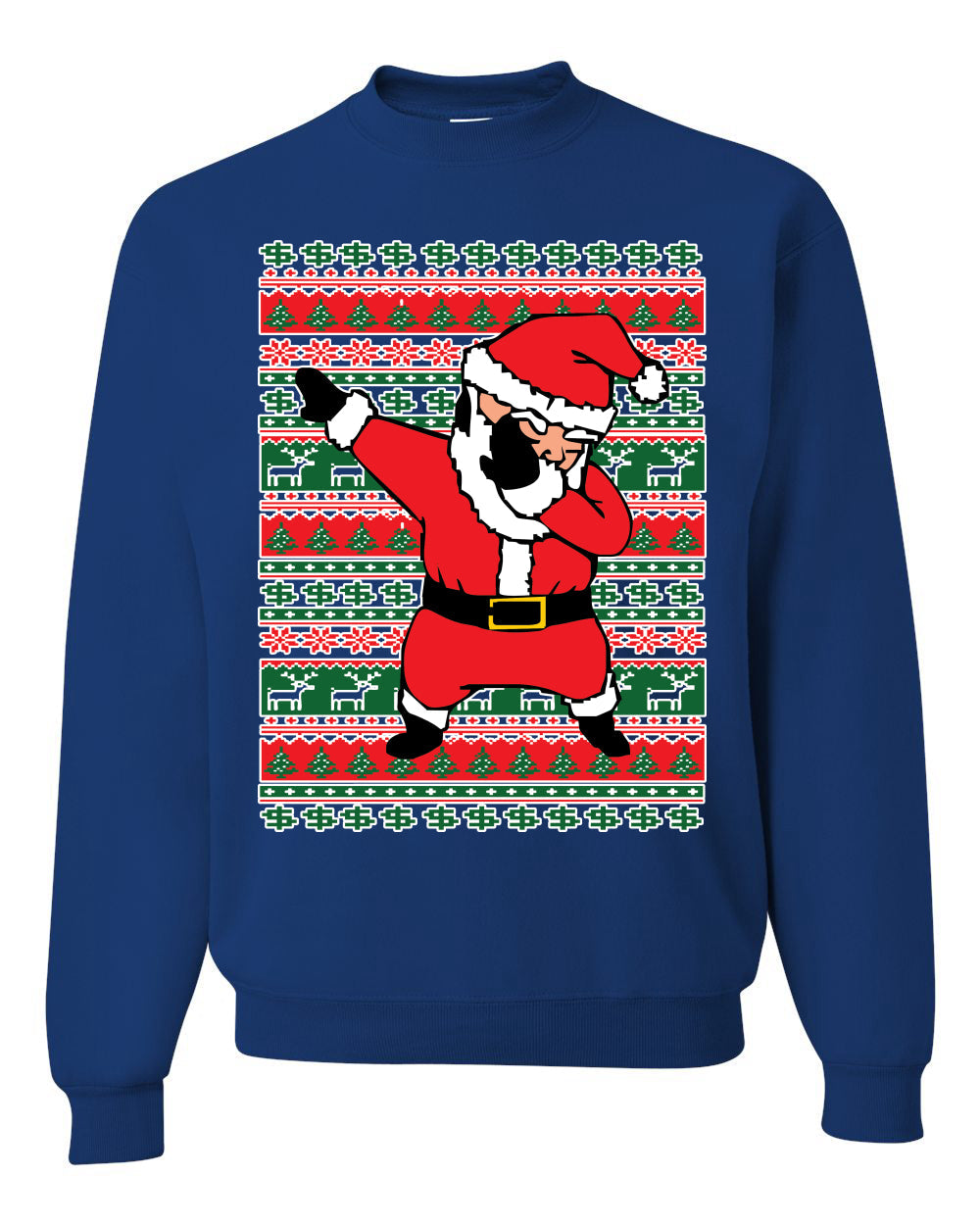 Dabbing Gold Belt Santa Ugly Christmas Sweater Unisex Crewneck Sweatshirt