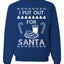 I Put Out For Santa Cookies And Milk White Ugly Christmas Sweater Unisex Crewneck Sweatshirt
