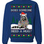 Does Someone Need a Hug? Cute Raccoon Ugly Christmas Sweater Crewneck Sweatshirt