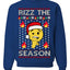 Rizz the Season Viral Internet Fire Emoji Face Meme Ugly Christmas Sweater Crewneck Sweatshirt