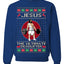 Jesus the Ultimate Deadlifter | Funny Ugly Christmas Sweater Crewneck Sweatshirt