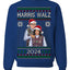 Kamala Harris Tim Walz 2024 Classic Movie Ugly Christmas Sweater Crewneck Sweatshirt
