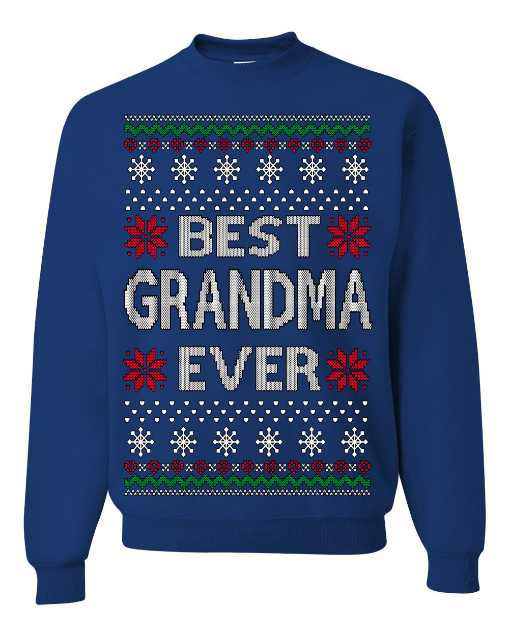 Best Grandma Ever Classic Winter Holidays Ugly Christmas Sweater Crewneck Sweatshirt