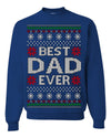 Best Dad Ever Classic Winter Holidays Ugly Christmas Sweater Crewneck Sweatshirt