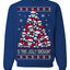 Is This Jolly Enough? Skeleton Skull Christmas Tree Ugly Christmas Sweater Crewneck Sweatshirt