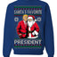 Santa's Favorite President Red Suit Trump Ugly Christmas Sweater Crewneck Sweatshirt
