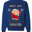Ugly Ass Sweater Funny Santa Claus Butt Xmas Ugly Christmas Sweater Crewneck Sweatshirt