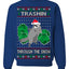 Trashin Through the Snow Funny Trash Panda Raccoon Meme Ugly Christmas Sweater Crewneck Sweatshirt