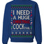 I Need a Huge Christmas Cocktail Funny Dirty Joke Drinking Ugly Christmas Sweater Crewneck Sweatshirt