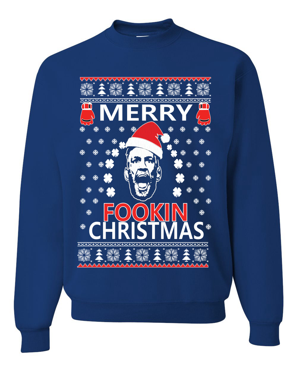 Merry Fookin Christmas Ugly Christmas Sweater Unisex Crewneck Sweatshirt