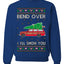 Bend Over & I'll Show You Colored Ugly Christmas Sweater Unisex Crewneck Sweatshirt
