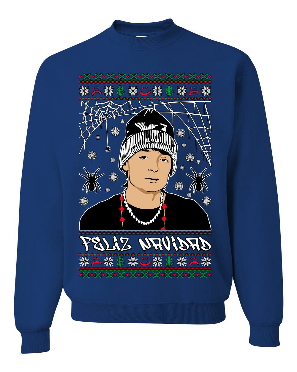 Peso Feliz Navidad Pluma Ugly Christmas Sweater Unisex Crewneck Sweatshirt