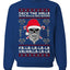 Valhalla Deck The Halls With Skulls & Bodies Ugly Christmas Sweater Unisex Crewneck Sweatshirt