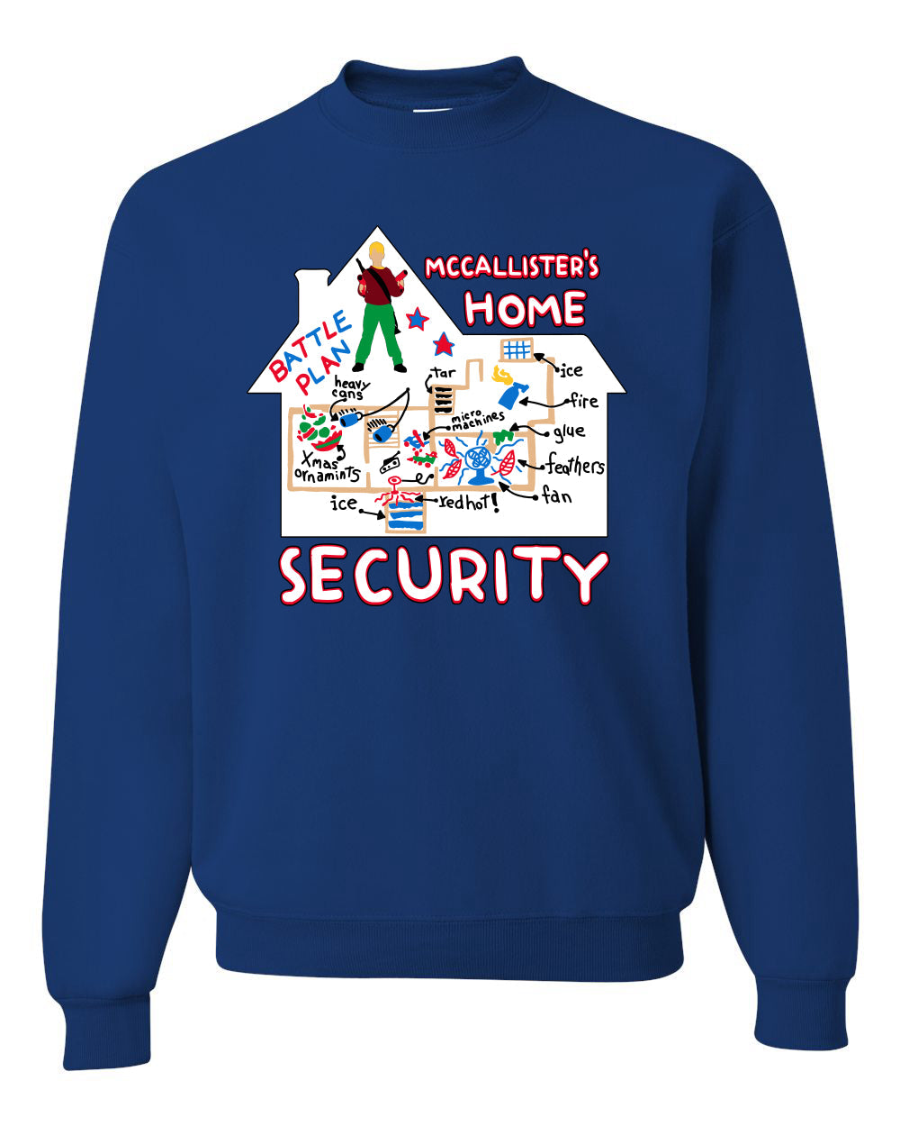 McCallister's Home Security Battle Plans Alone Christmas Unisex Crewneck Sweatshirt