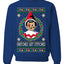 Snitches Get Stitches Meme Elf On A  Ugly Christmas Sweater Unisex Crewneck Sweatshirt