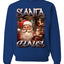 Santa Claus Bootleg Rap Music Style Ugly Christmas Sweater Crewneck Sweatshirt