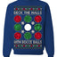 Deck the Halls with Bocce Balls, Funny Classic Italy Italian Sports Ugly Christmas Sweater Crewneck Sweatshirts