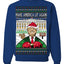 Make America Lit Again Funny Trump 2024 White House MAGA Ugly Christmas Sweater Crewneck Sweatshirt