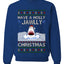 Have a Holly Jawlly Christmas, Cute Shark, Ugly Christmas Sweater, Crewneck Sweatshirts